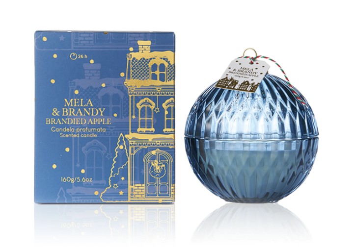 HIMALAYA CANDLE CHRISTMAS BALL BRANDIED APPLE BIANCA